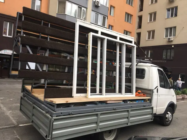 Газель з причепом для великогабаритних конструкцій